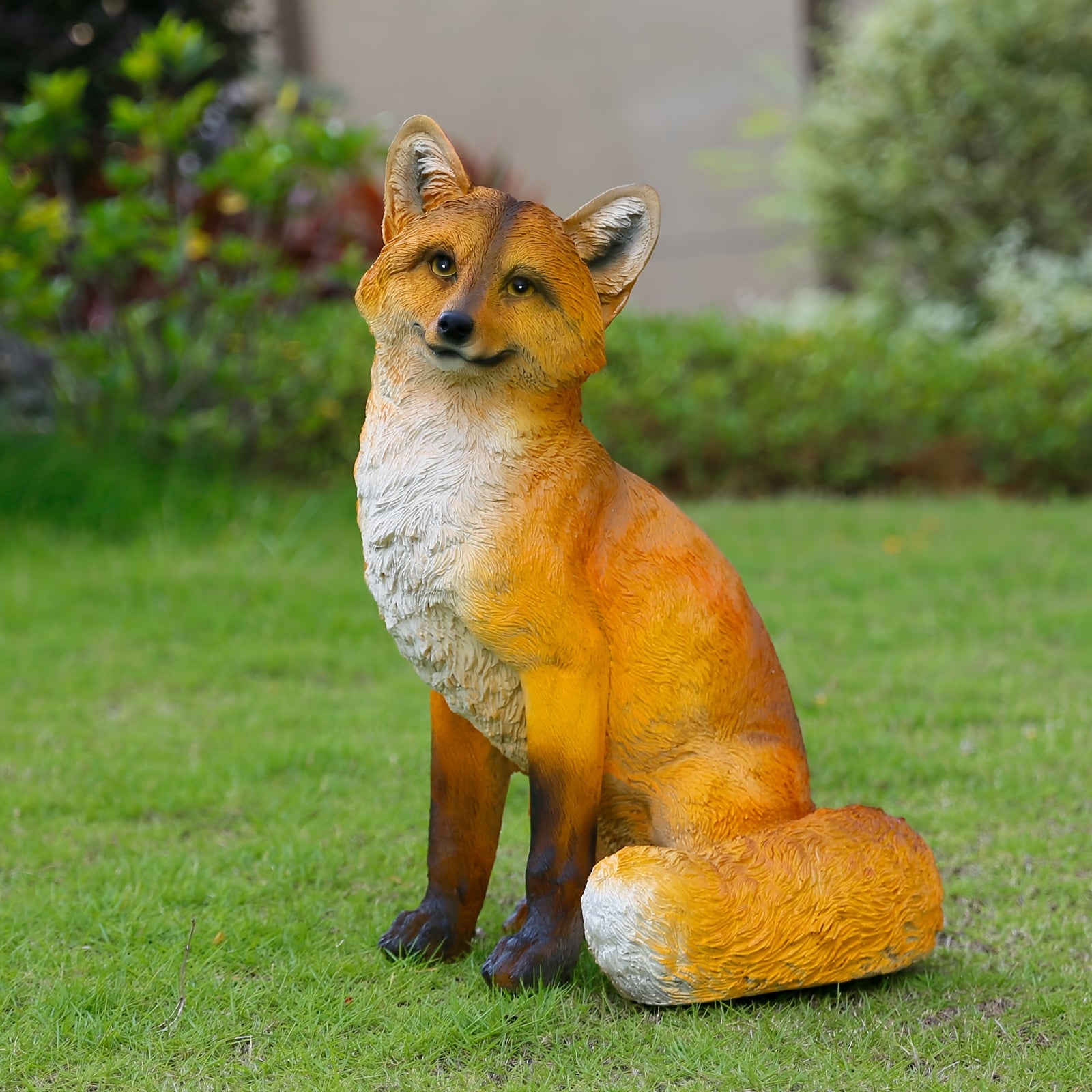 Rustic Resin Fox Statue, 22.5" High