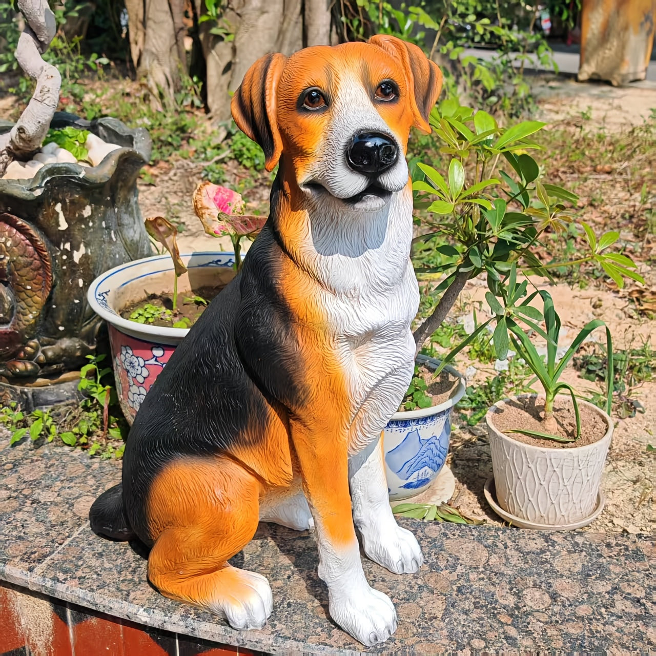 Lifelike Large Dog Sculpture