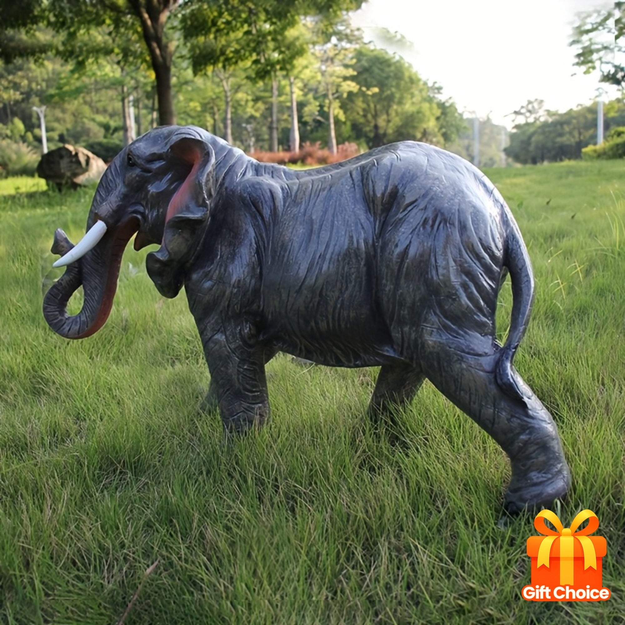Large Realistic Elephant Statue