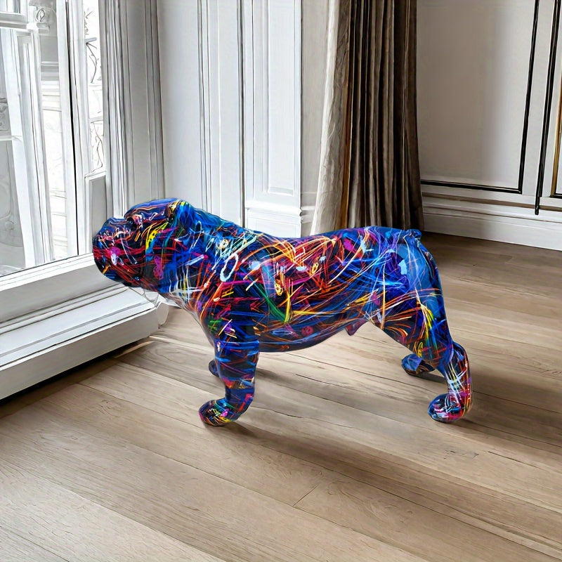 Colorful Bulldog Figurine