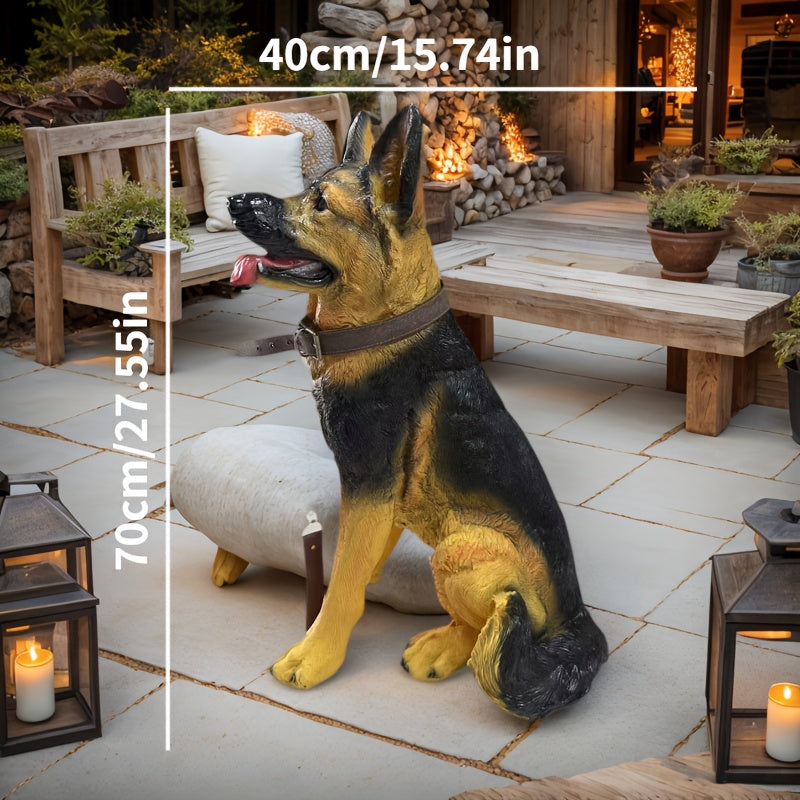 Realistic German Shepherd Statue