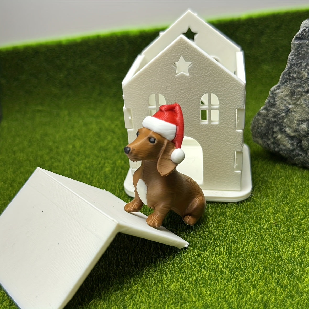 Christmas Dachshund Figurine