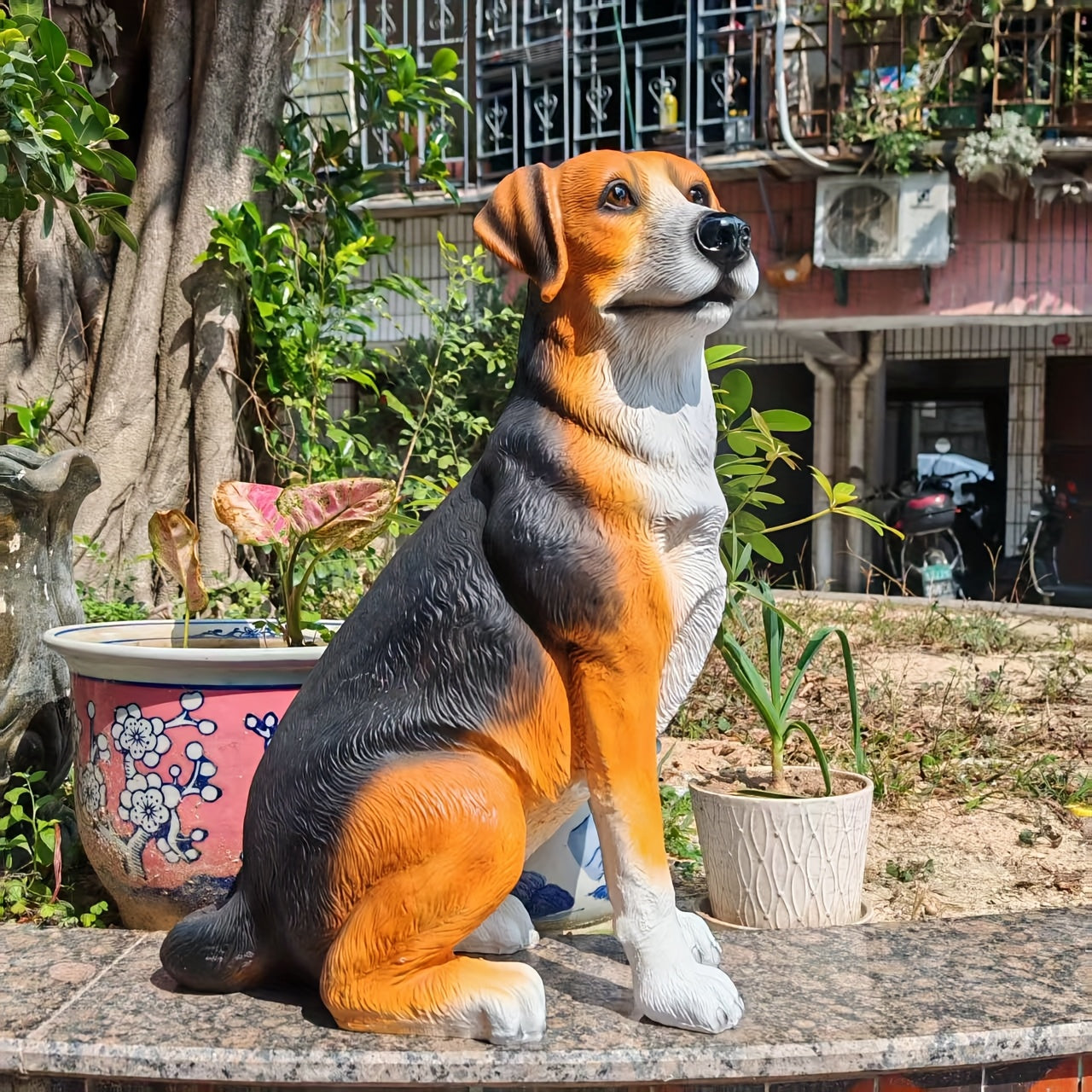 Lifelike Large Dog Sculpture