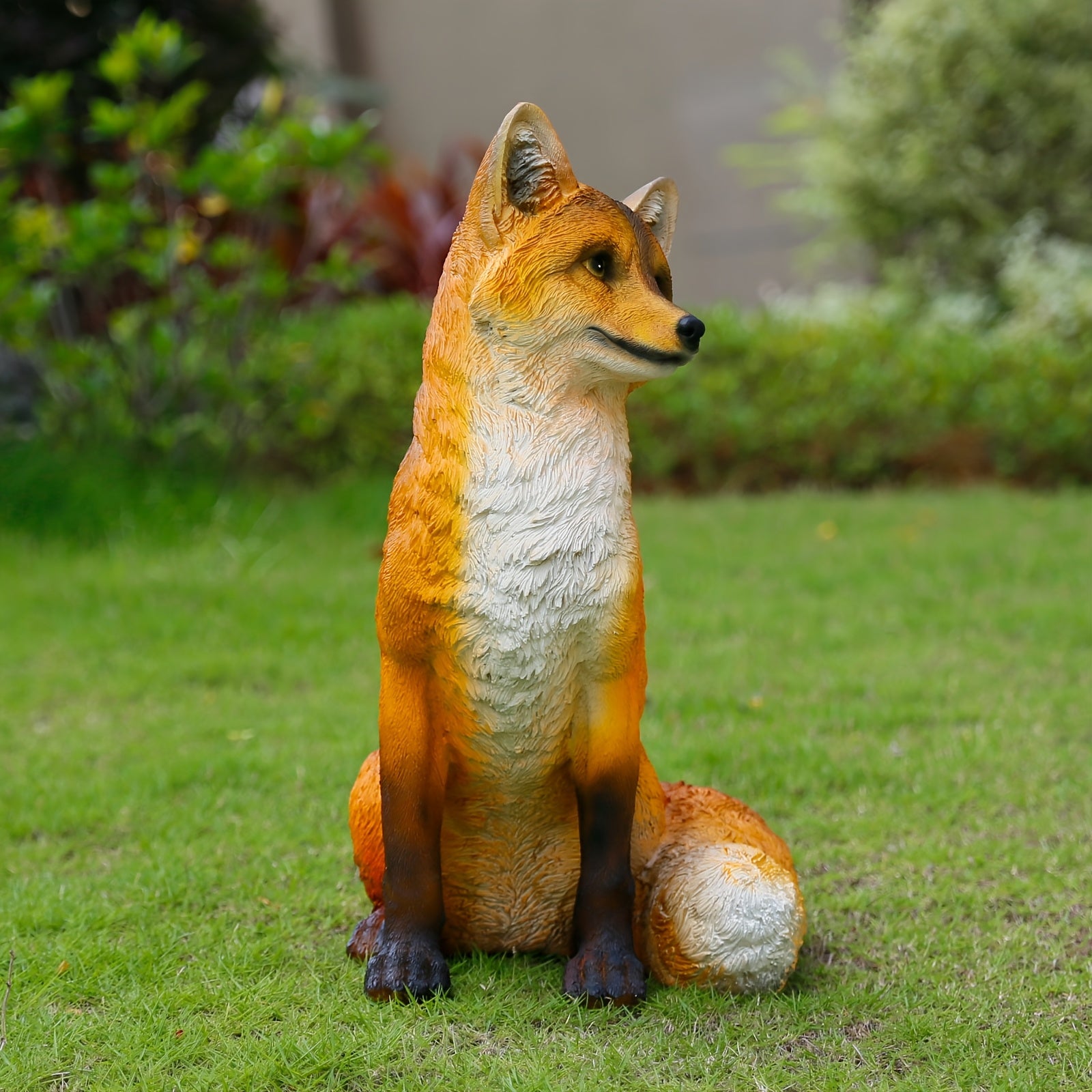 Rustic Resin Fox Statue, 22.5" High
