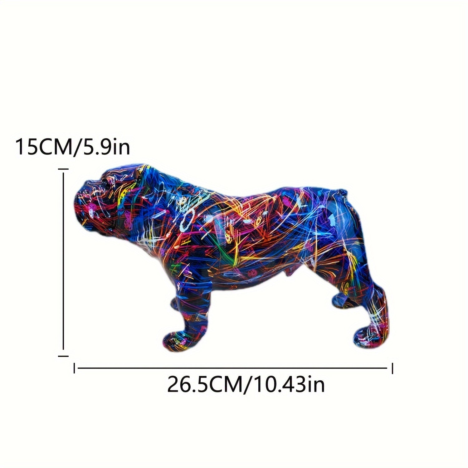 Colorful Bulldog Figurine