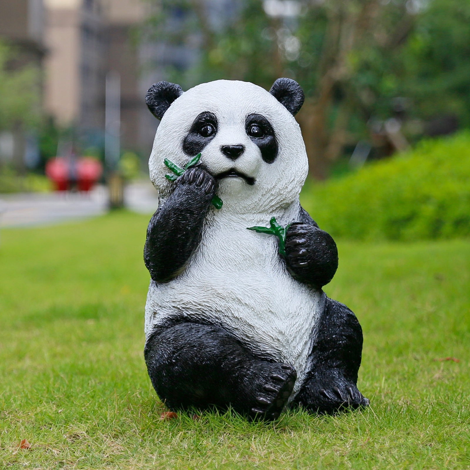 Adorable Panda Outdoor Statue