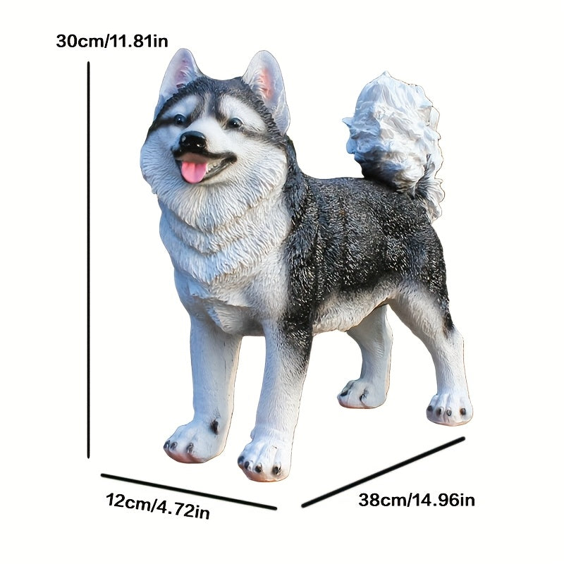 Large Husky Dog Garden Statue