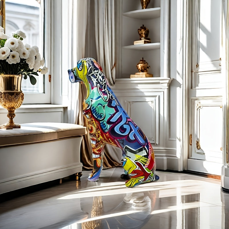 Boxer Graffiti Sitting Dog