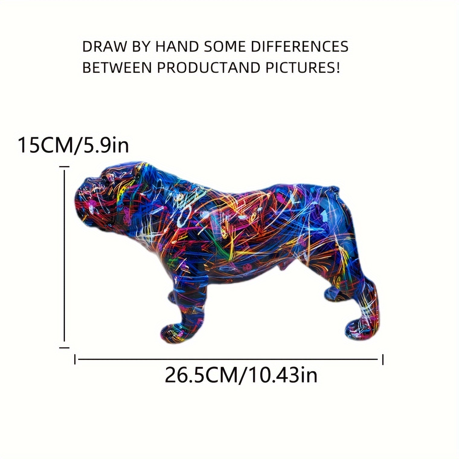 Colorful Bulldog Figurine