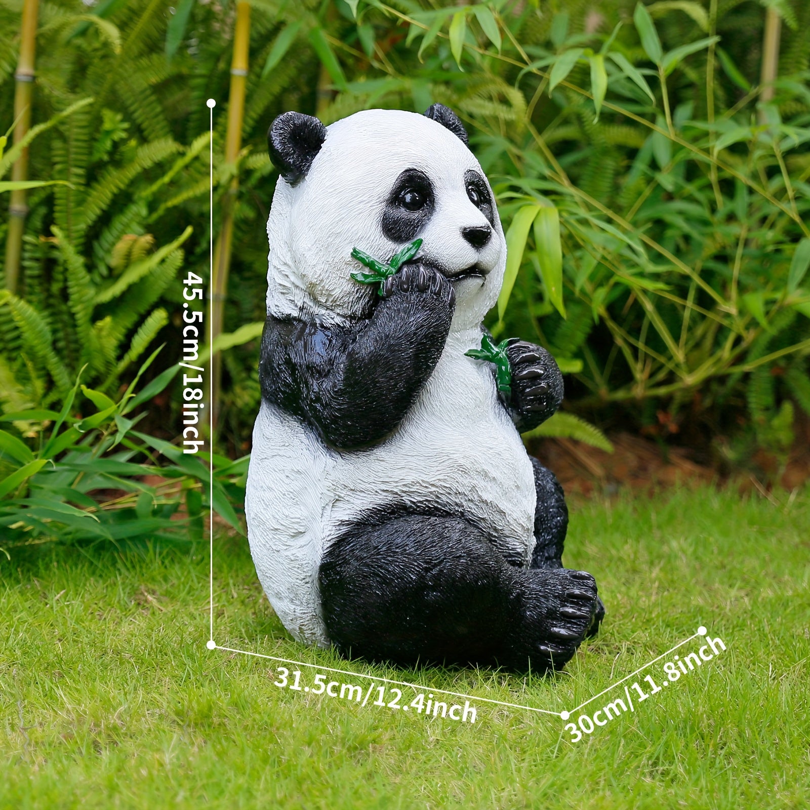 Adorable Panda Outdoor Statue