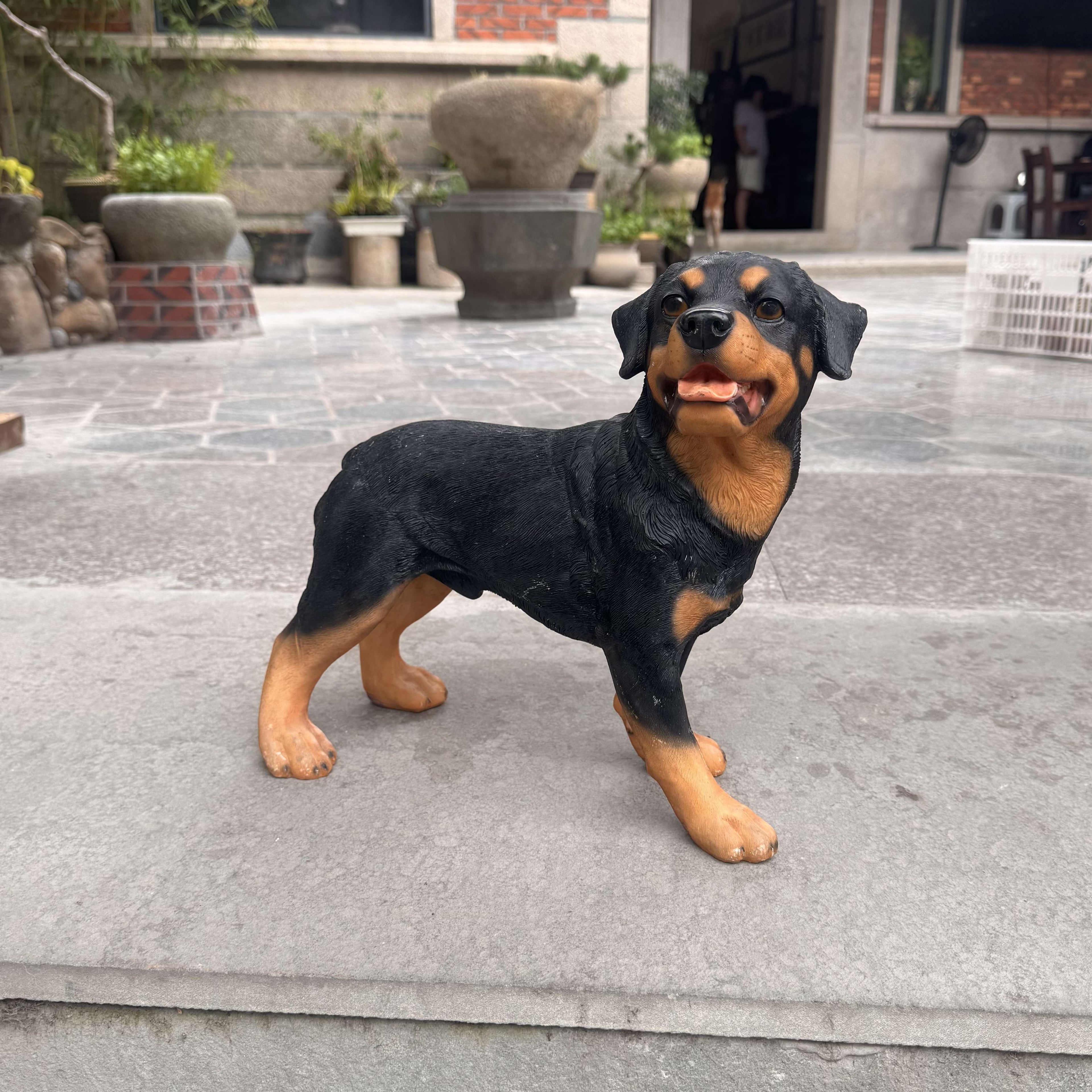 Realistic Rottweiler Statue
