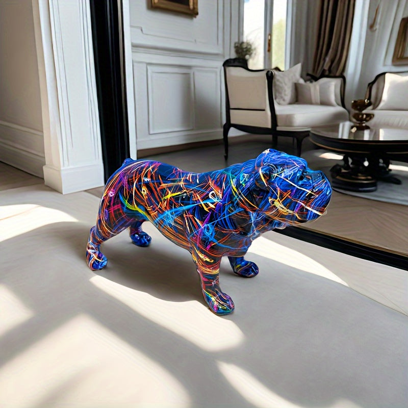 Colorful Bulldog Figurine