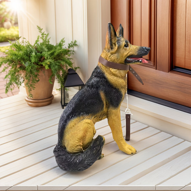 Realistic German Shepherd Statue
