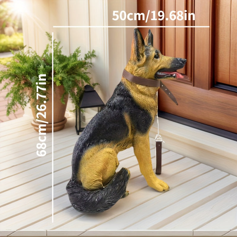 Realistic German Shepherd Statue
