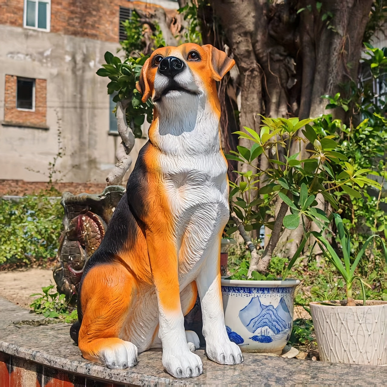 Lifelike Large Dog Sculpture