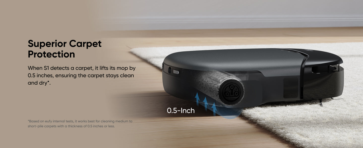 eufy Omni S1, Robot Vacuum Cleaner with Mop, Incredible Suction, All-in-One Station, Smart Obstacle Avoidance, Lift Mop, Wi-Fi, App, Alexa, Corner-to-Edge Deep Cleaning