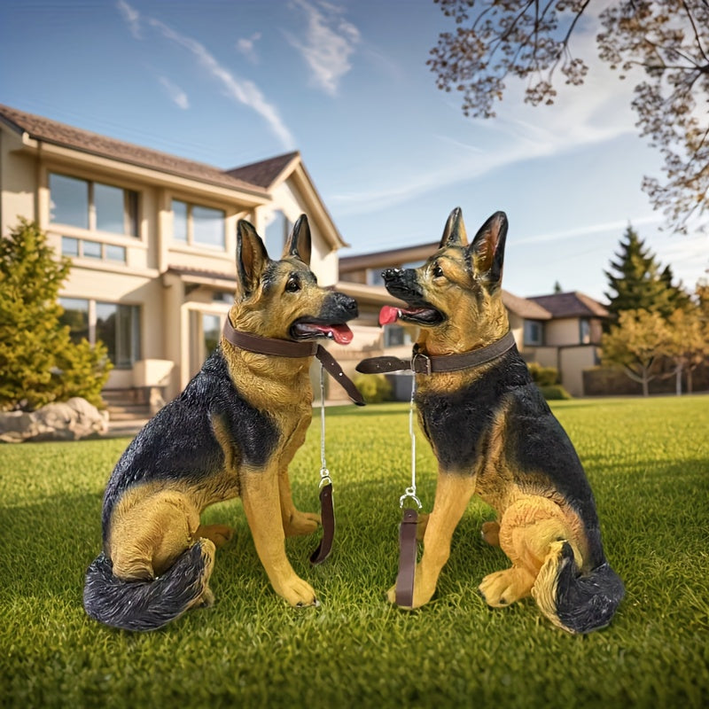 Realistic German Shepherd Statue