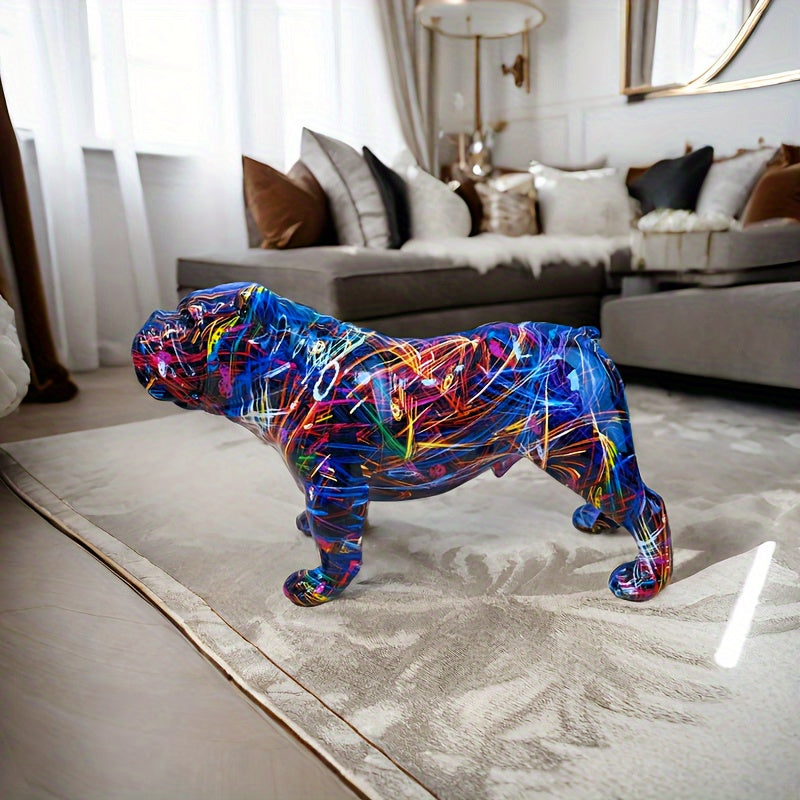 Colorful Bulldog Figurine