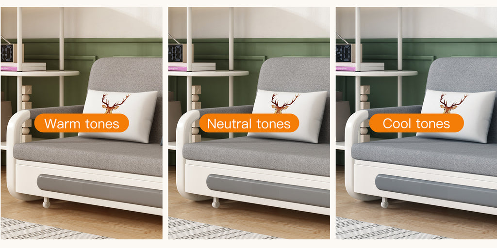 Pull-Out Linen Sofa Bed, 50.4inch Wide (128cm), Large Under-Seat Storage Compartment for Bedding, Multi-Functional Furniture for Studio Flats