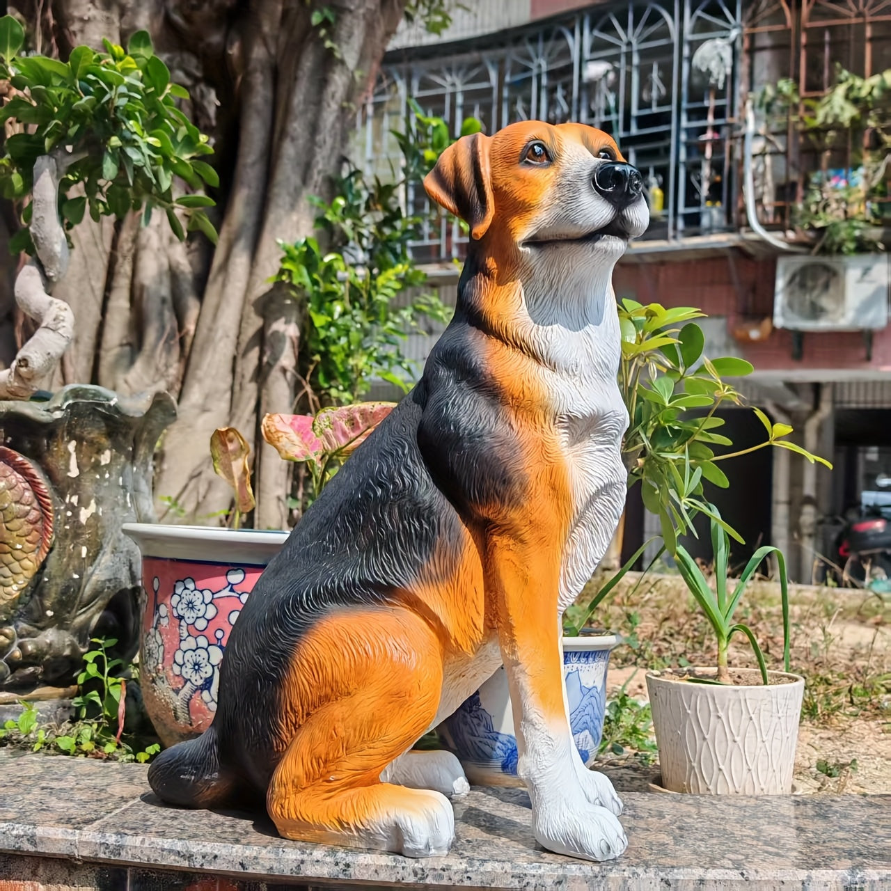 Lifelike Large Dog Sculpture