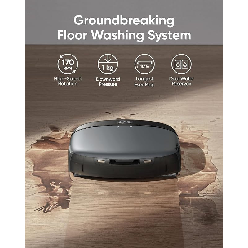 eufy Omni S1, Robot Vacuum Cleaner with Mop, Incredible Suction, All-in-One Station, Smart Obstacle Avoidance, Lift Mop, Wi-Fi, App, Alexa, Corner-to-Edge Deep Cleaning