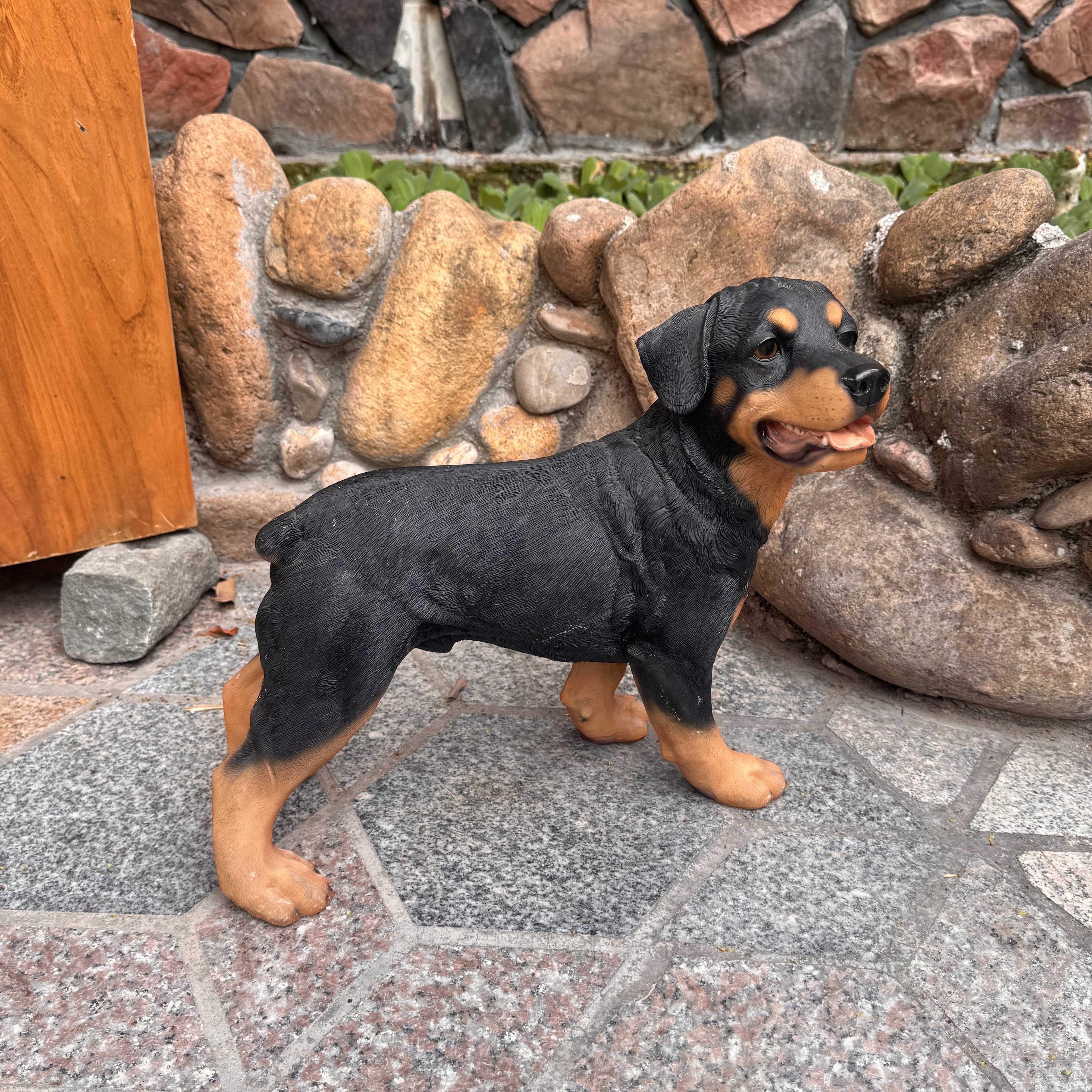 Realistic Rottweiler Statue