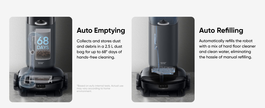 eufy Omni S1, Robot Vacuum Cleaner with Mop, Incredible Suction, All-in-One Station, Smart Obstacle Avoidance, Lift Mop, Wi-Fi, App, Alexa, Corner-to-Edge Deep Cleaning