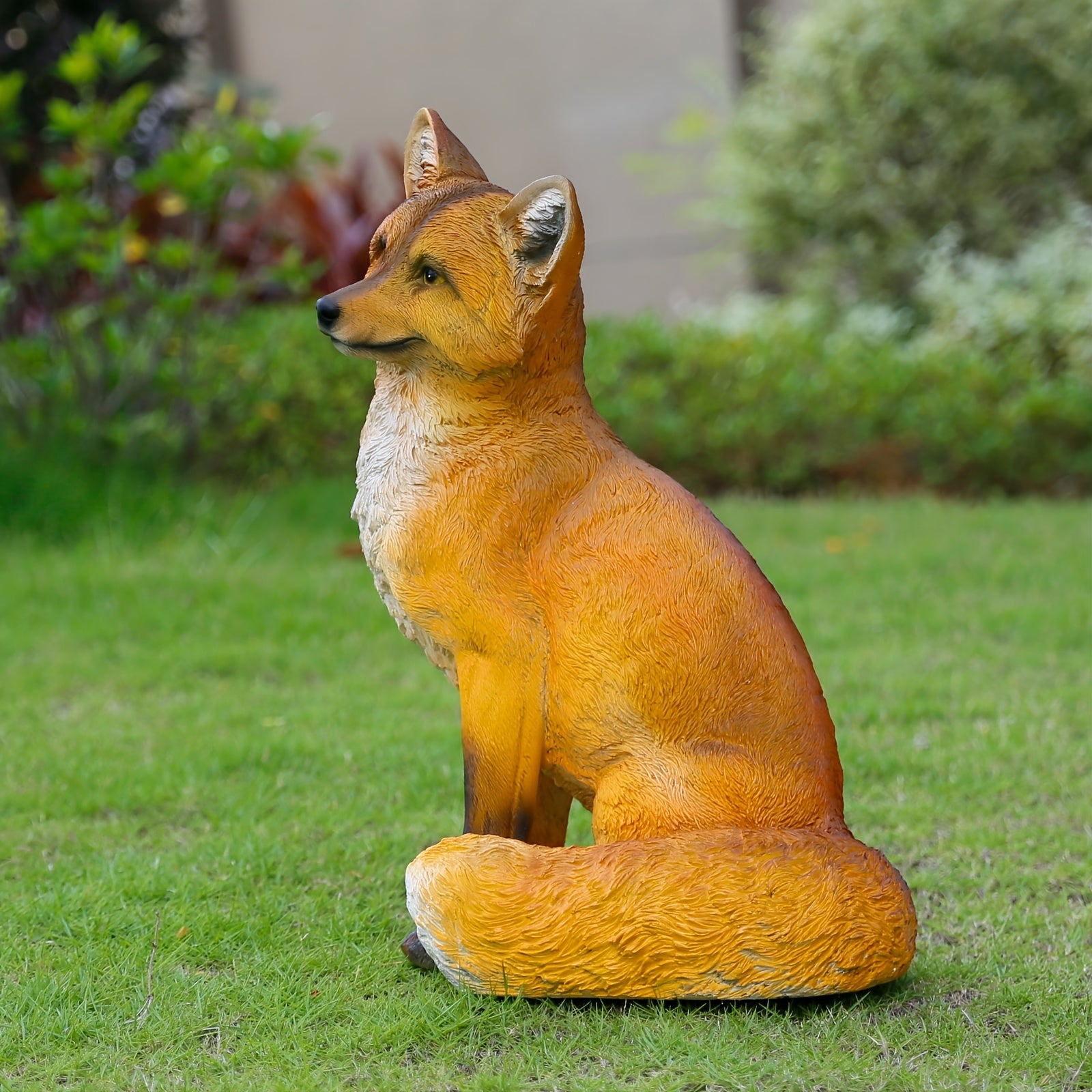 Rustic Resin Fox Statue, 22.5" High