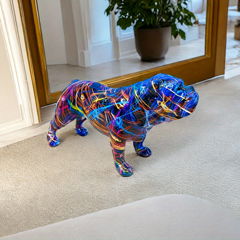 Colorful Bulldog Figurine