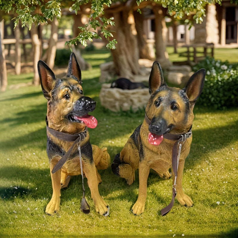 Realistic German Shepherd Statue