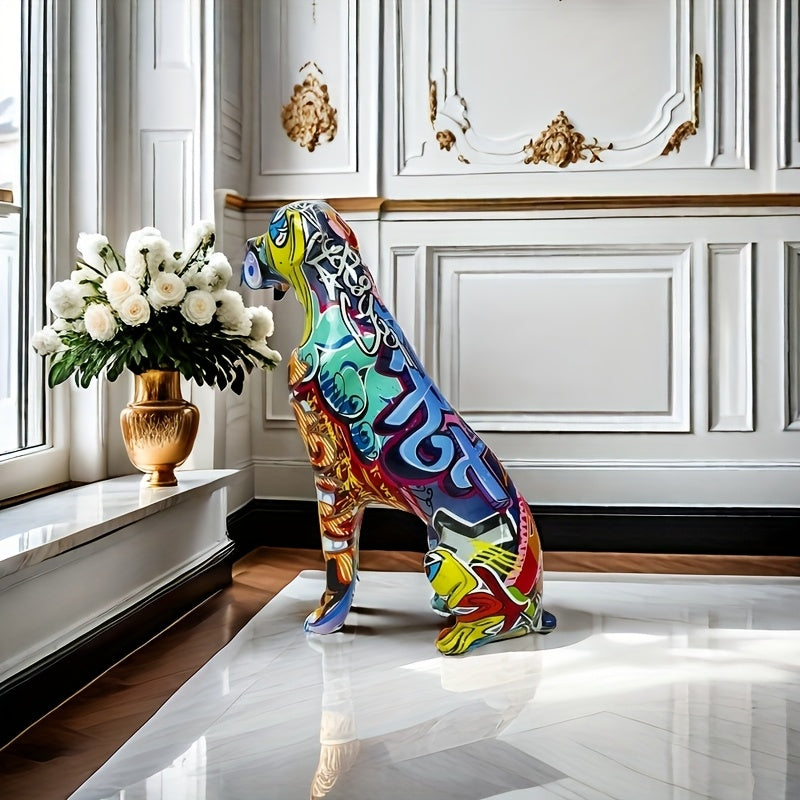 Boxer Graffiti Sitting Dog