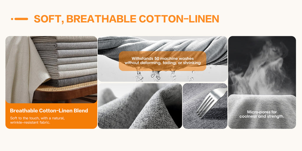 Pull-Out Linen Sofa Bed, 50.4inch Wide (128cm), Large Under-Seat Storage Compartment for Bedding, Multi-Functional Furniture for Studio Flats