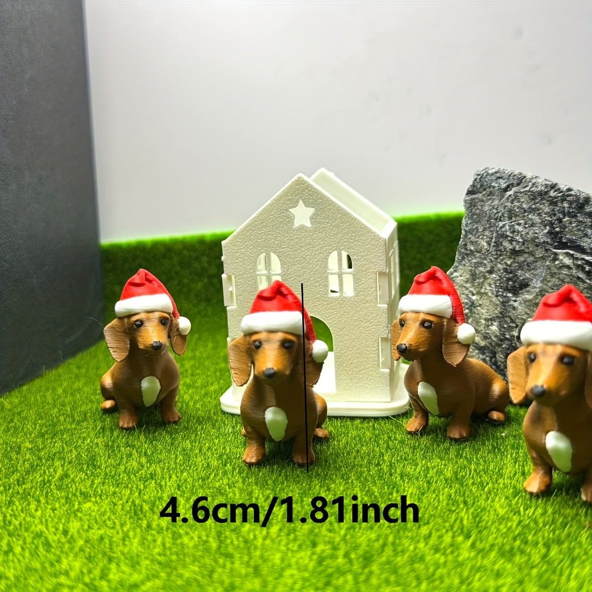 Christmas Dachshund Figurine