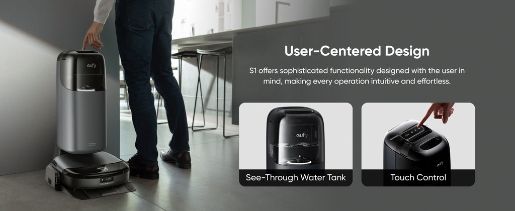 eufy Omni S1, Robot Vacuum Cleaner with Mop, Incredible Suction, All-in-One Station, Smart Obstacle Avoidance, Lift Mop, Wi-Fi, App, Alexa, Corner-to-Edge Deep Cleaning