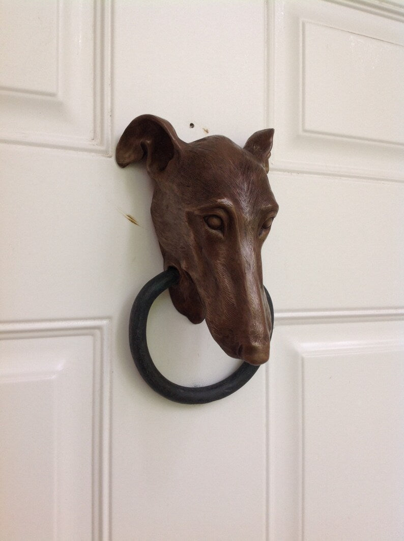 Elegant Greyhound Door Knocker